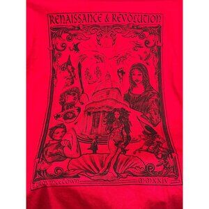 Renaissance & Revolution Red Graphic T-Shirt By Hanes Perfect M